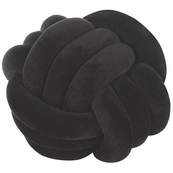 Pyntepude MALNI 30 x 30 cm Velour Sort Ensfarvet