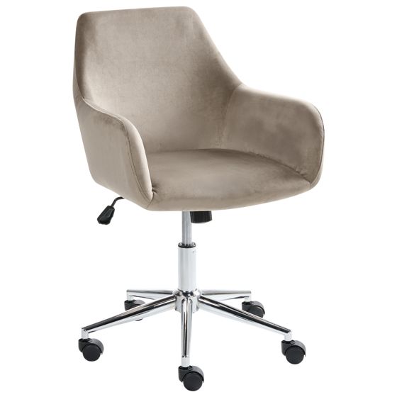 Kontorstol WELLSTON Velour Brungrå