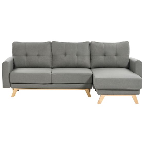 Sovesofa 3 personers SIRO med opbevaring Grå Venstrevendt