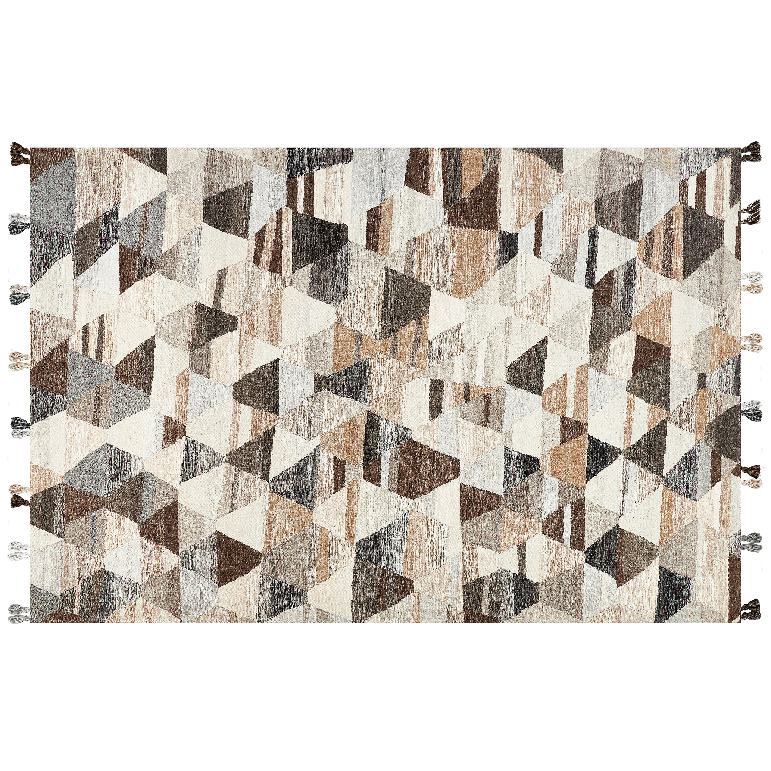 Gulvtæppe ARGAVAND Beige 200 x 300 cm Kelim Uld
