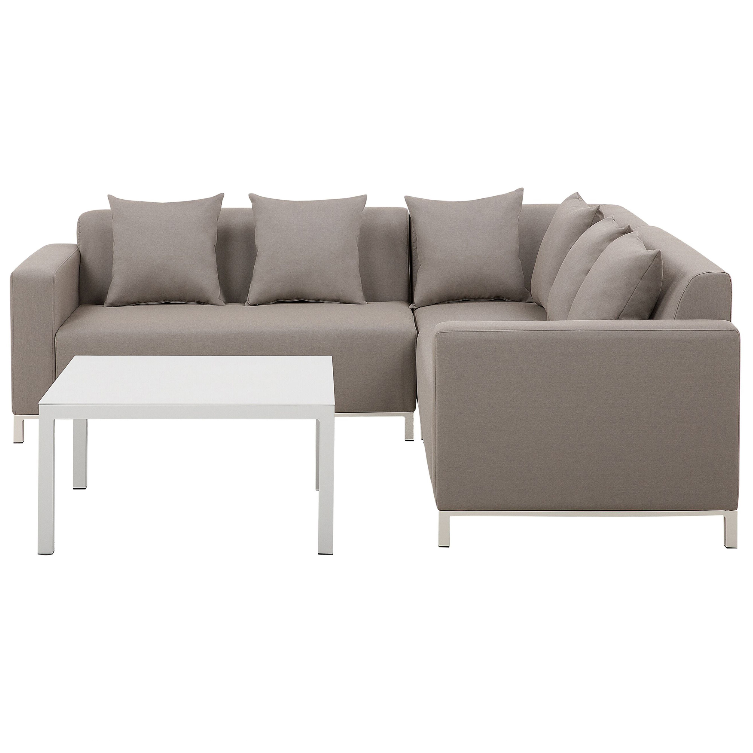 Have-hjørnesofasæt 5 personers BELIZE Beige Venstrevendt