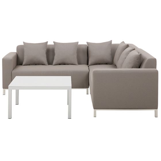 Have-hjørnesofasæt 5 personers BELIZE Beige Venstrevendt