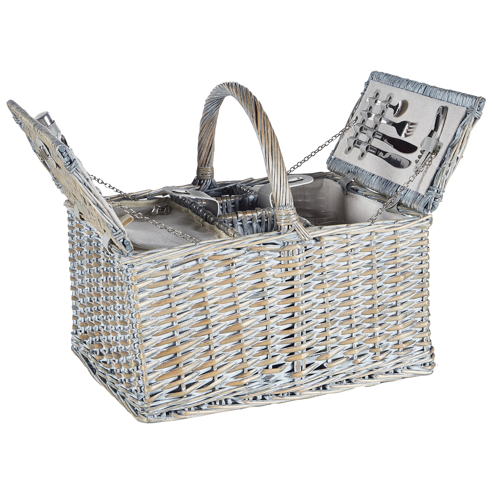 Picnic-kurv GROSEILLE Flet Grå