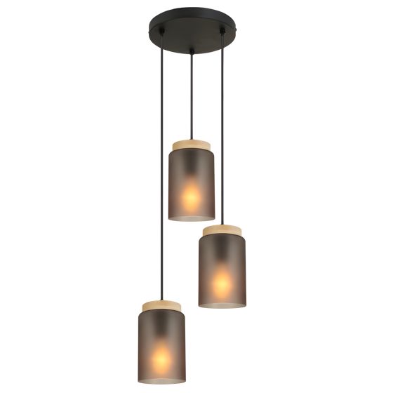 TOOLIGHT hængende loftlampe APP1811-3CPR Grå 16,5x11,5x16,5cm