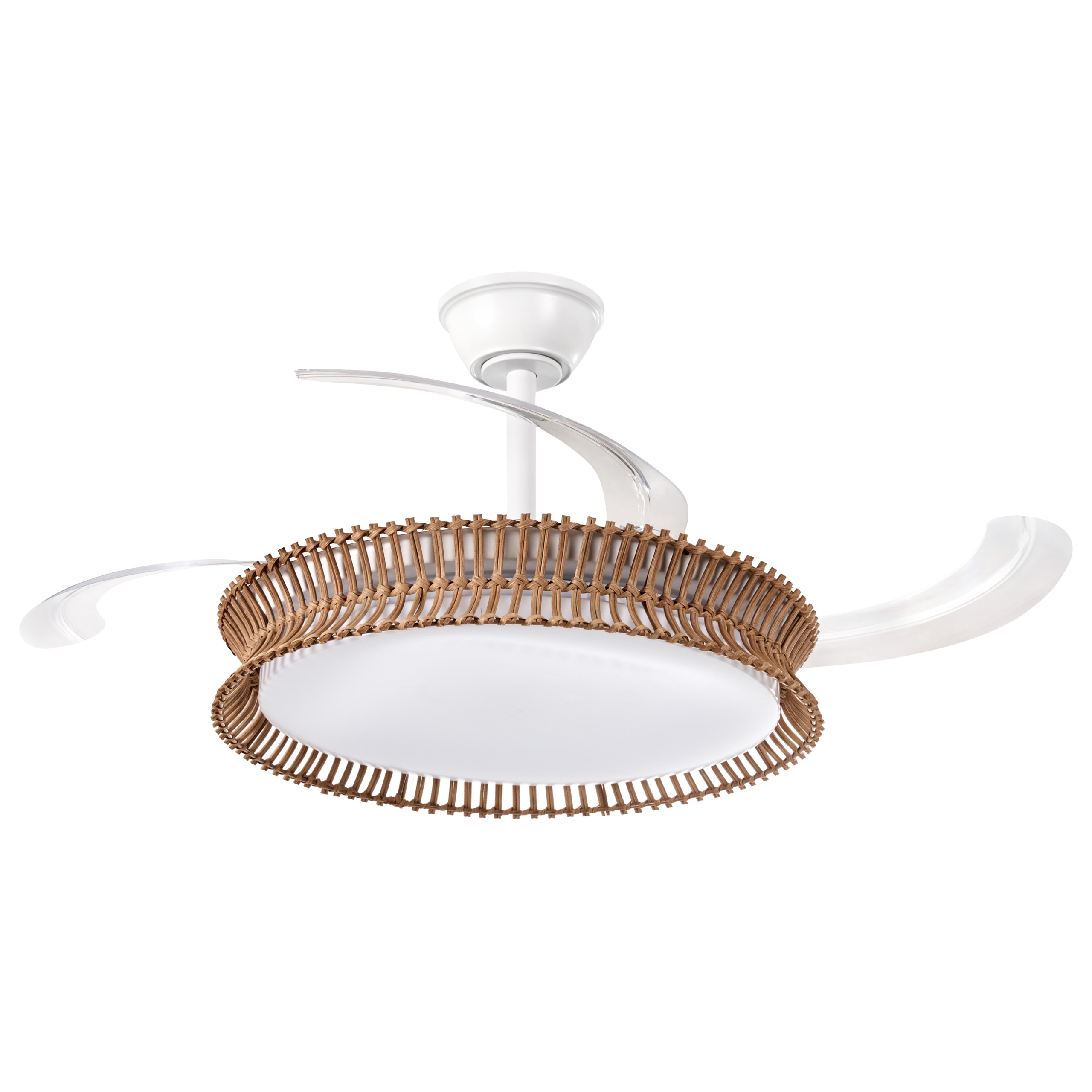 Ventilator med lys OLETA Med fjernbetjening LED Hvid