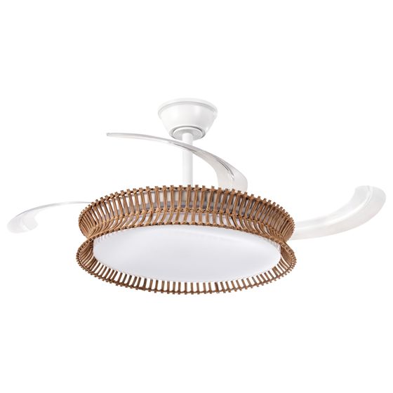Ventilator med lys OLETA Med fjernbetjening LED Hvid