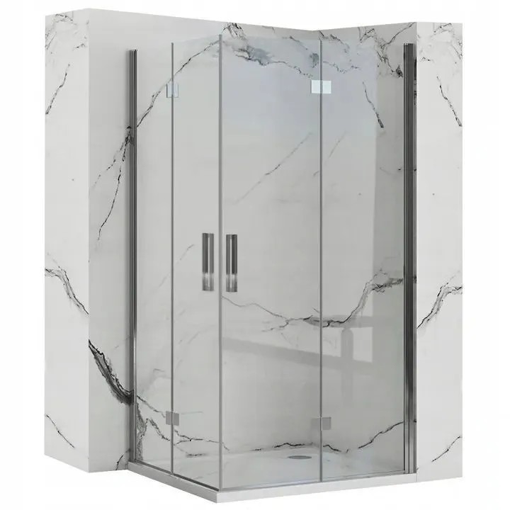 REA brusekabine MOLIER DOUBLE 100X100 Krom, 100x100x190cm