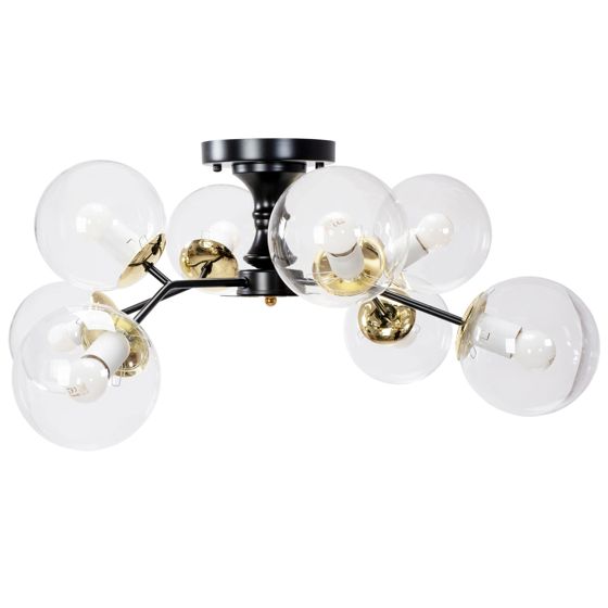 TOOLIGHT loftlampe APP1135-8C Sort/Guld 64x64x18cm