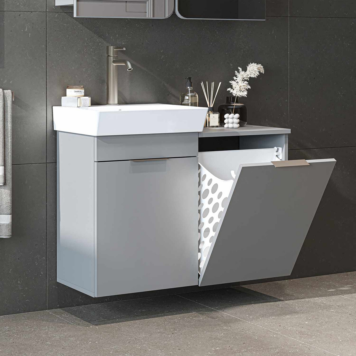 Norda Design Badeværelsesskab med håndvask Dubai Sepetli 38.6 x 92.2 x 69.5 cm