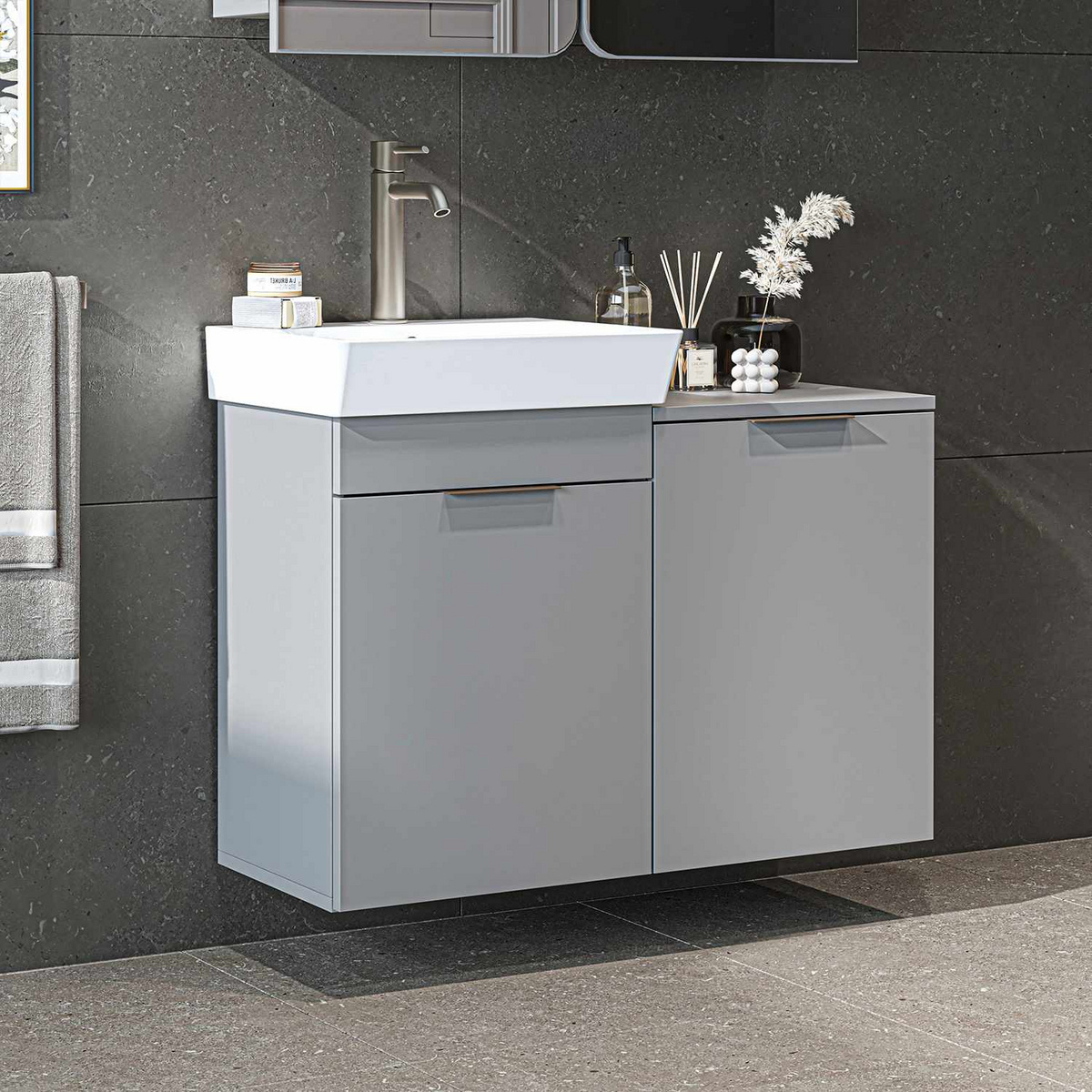 Norda Design Badeværelsesskab med håndvask Dubai Sepetli 38.6 x 92.2 x 69.5 cm