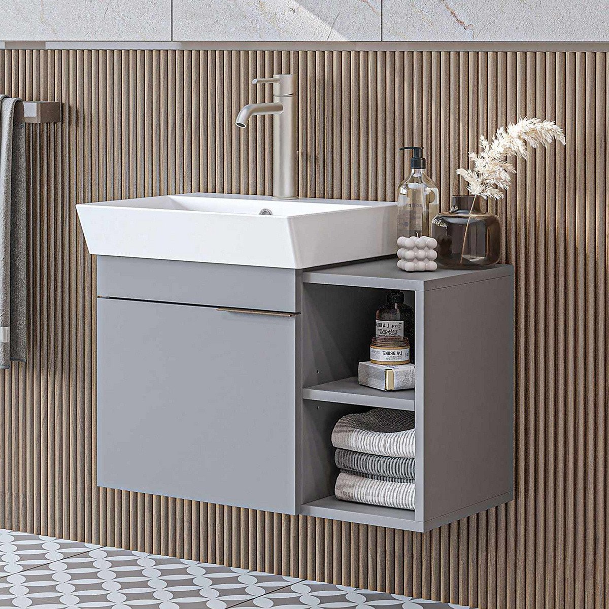 Norda Design Badeværelsesskab med håndvask Likya 72 38.6 x 72 x 54 cm
