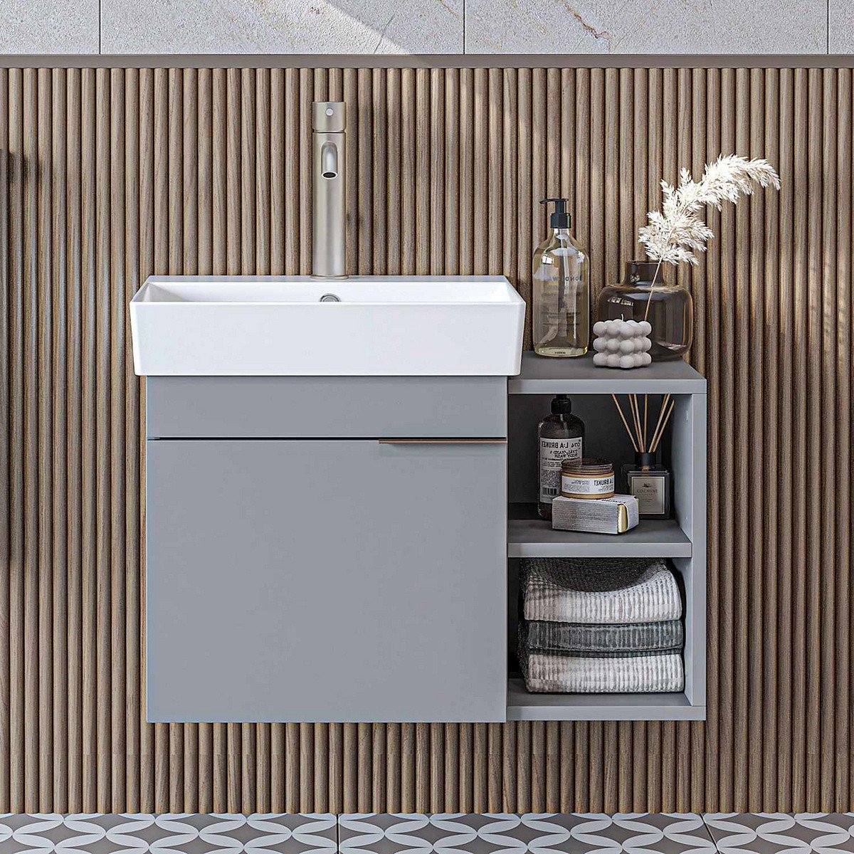Norda Design Badeværelsesskab med håndvask Likya 72 38.6 x 72 x 54 cm