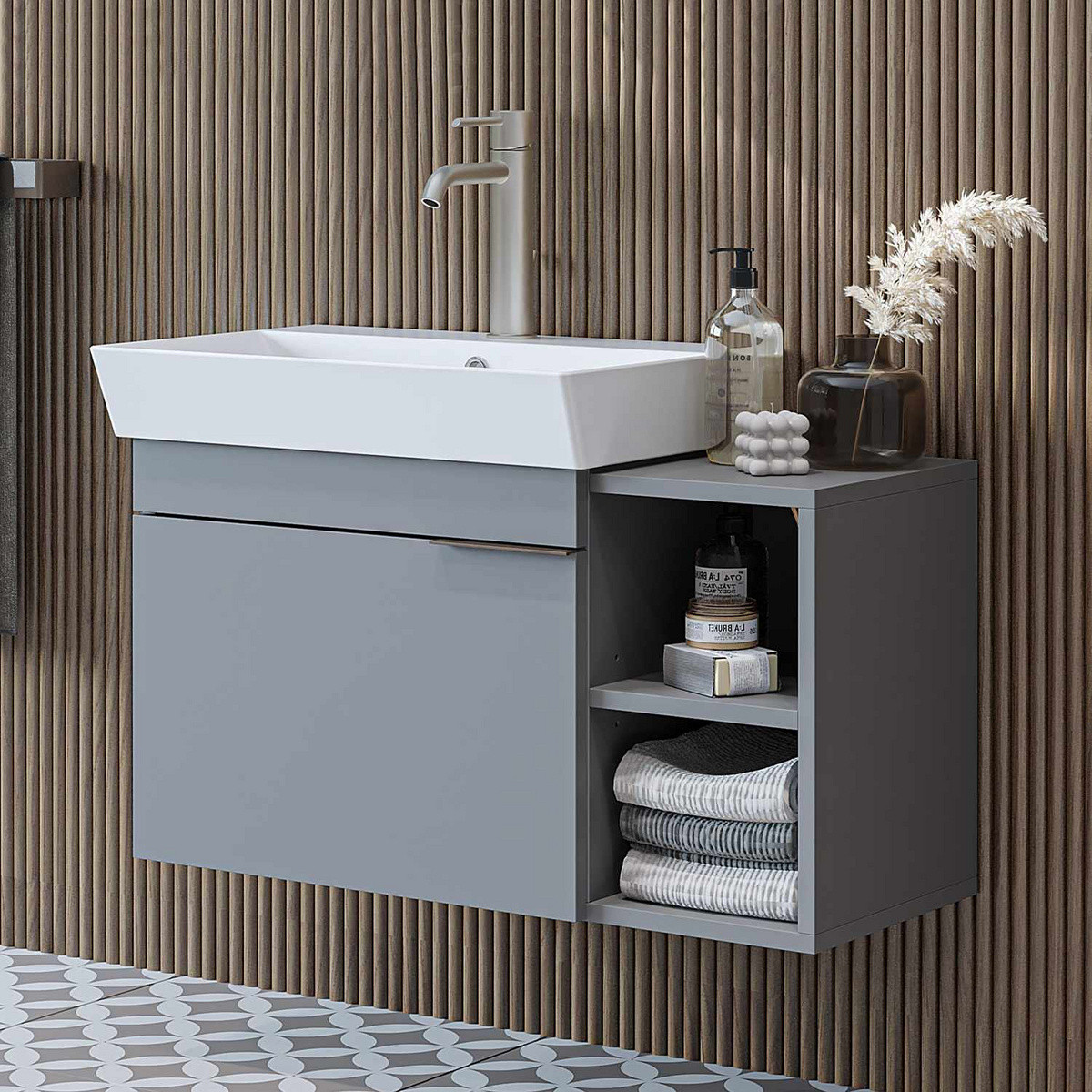 Norda Design Badeværelsesskab med håndvask Likya 82 38.6 x 82 x 54 cm