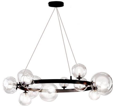 TOOLIGHT hængende loftlampe APP906-15CP Sort 28x82x110cm