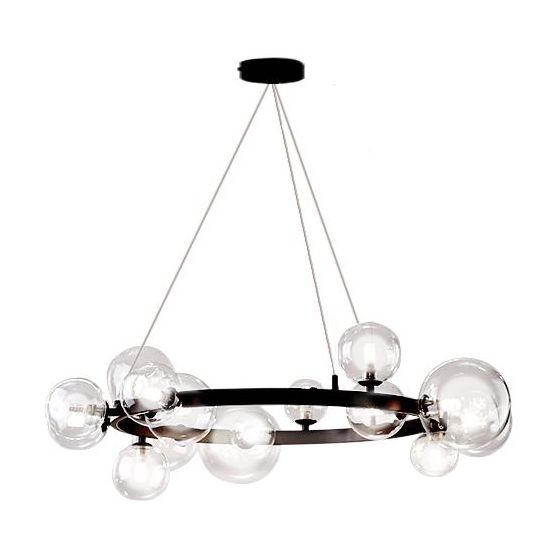 TOOLIGHT hængende loftlampe APP906-15CP Sort 28x82x110cm