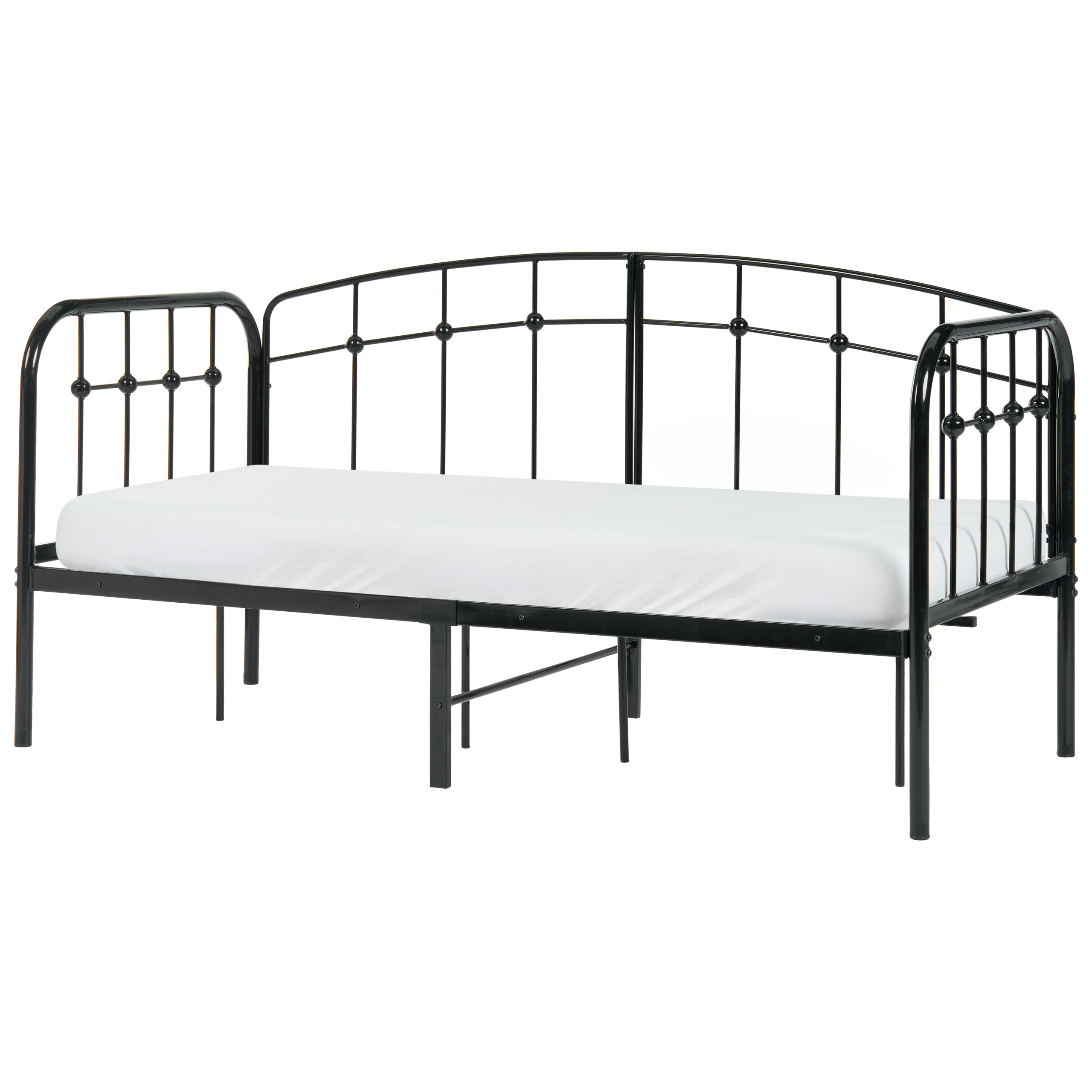 Daybed Metal ARRIEN 90 x 200 cm Sort