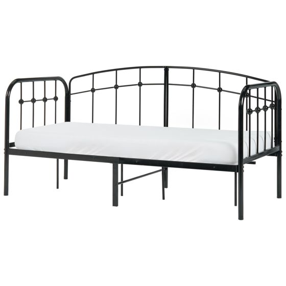 Daybed Metal ARRIEN 90 x 200 cm Sort
