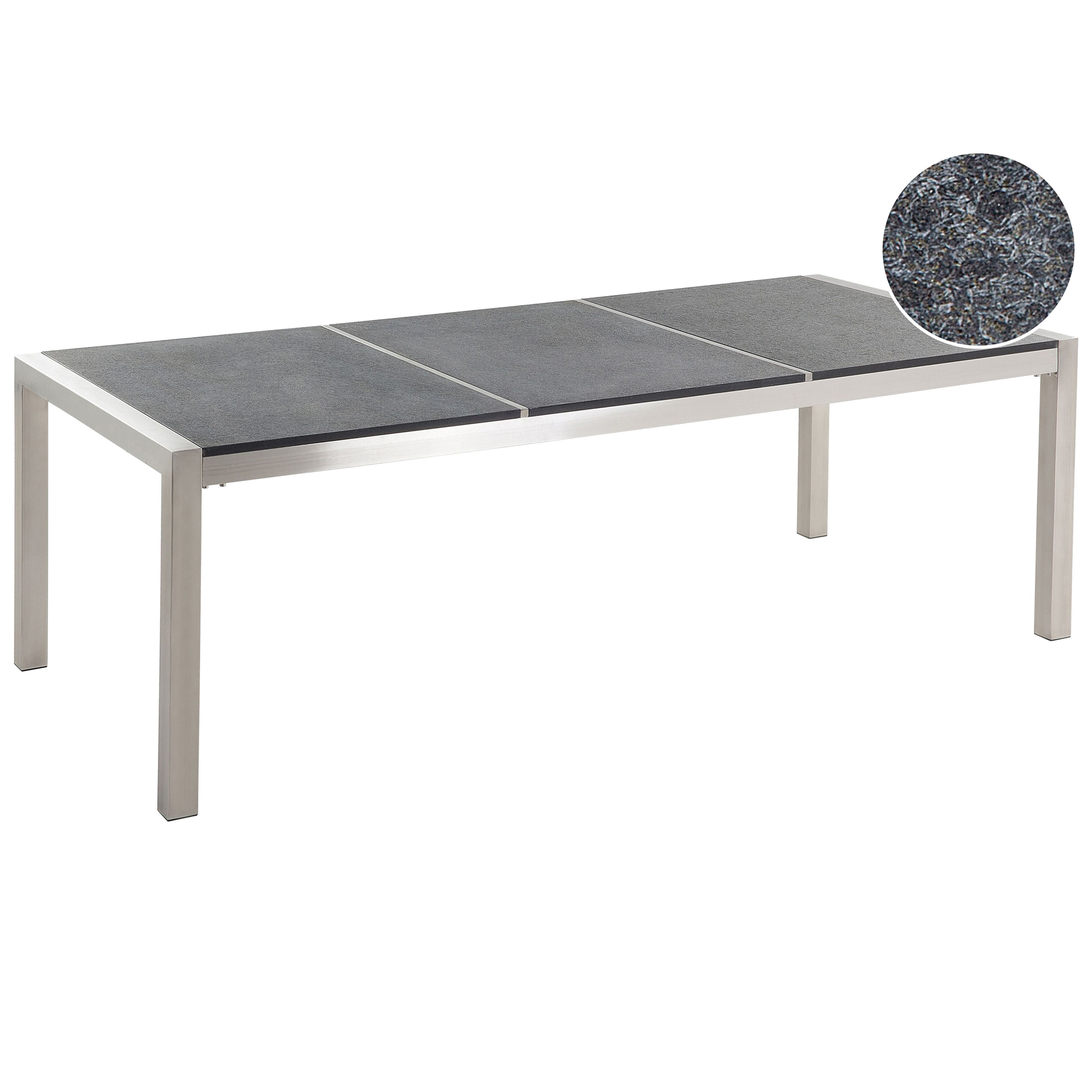 Havebord GROSSETO 220 cm 100 cm Granit Flammet Grafit