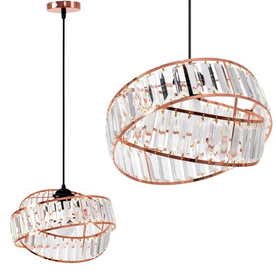 TOOLIGHT hængende loftlampe APP1105-1CP Rosaguld 18x30x18cm