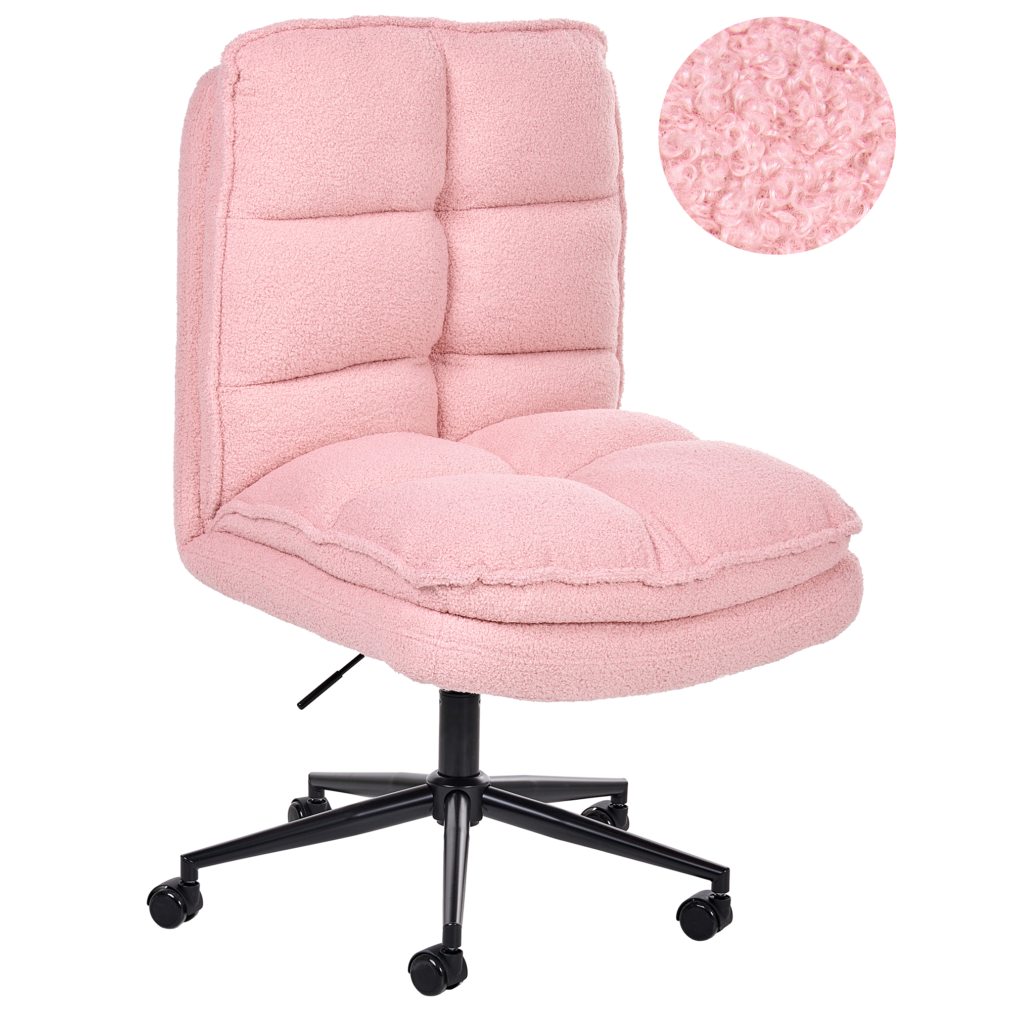 Kontorstol ADDISON Boucle Lyserød