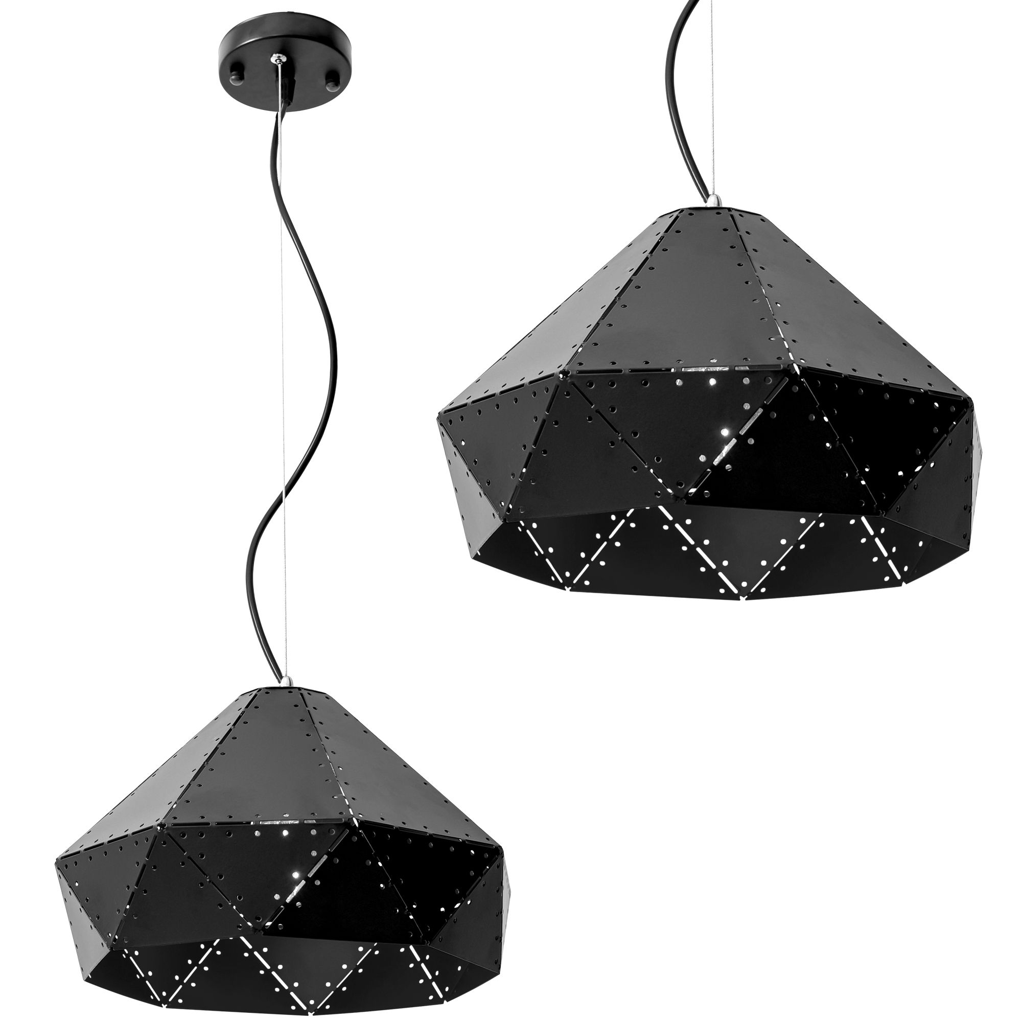 TOOLIGHT hængende loftlampe APP236-1CP Sort 18,5x29x18,5cm
