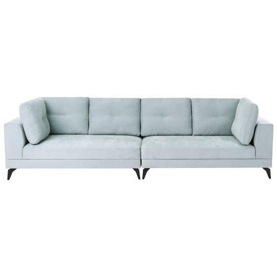 Sofa 4 personers YURI Chenille Himmelblå