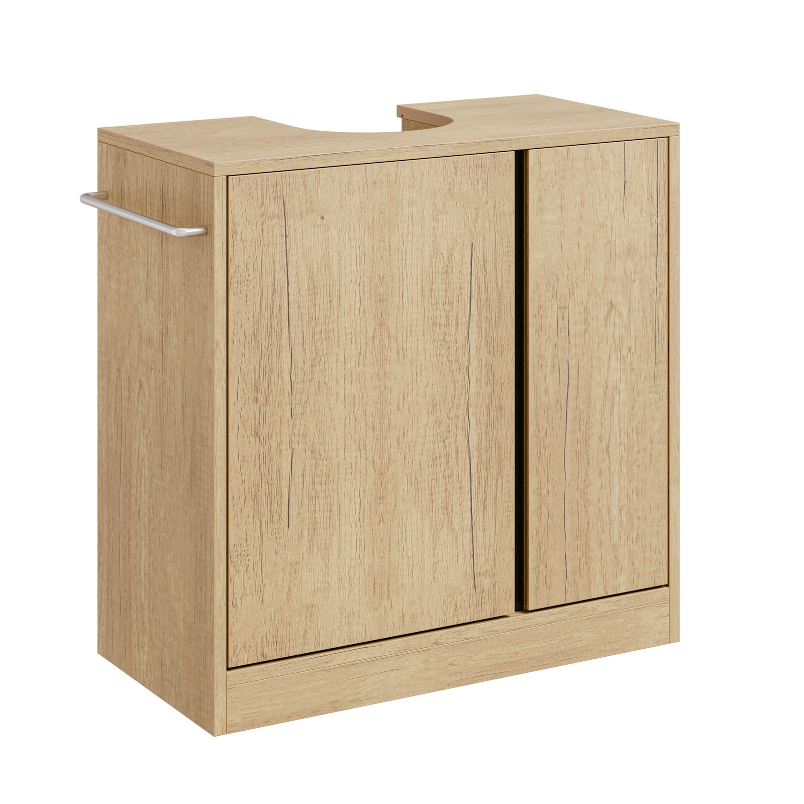 Vaskeskab med U-formet udskæring i lysegetræ 60x30x60 cm BZR235-N