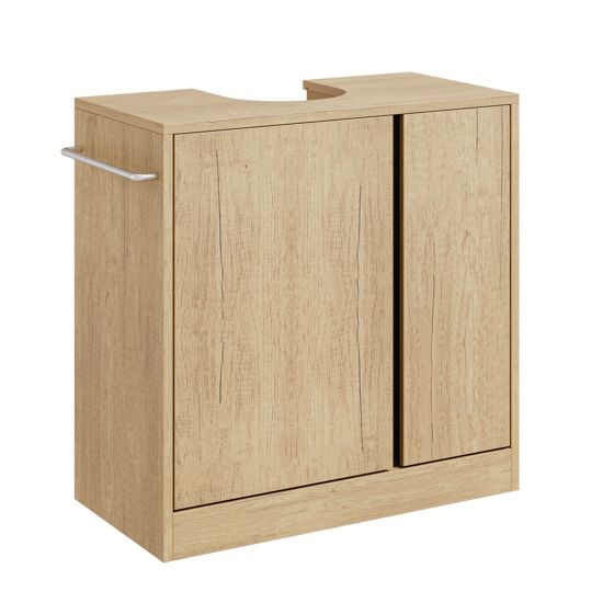 Vaskeskab med U-formet udskæring i lysegetræ 60x30x60 cm BZR235-N