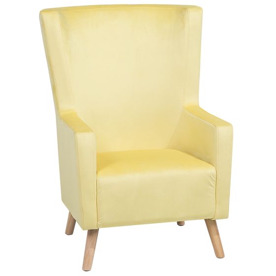 Øreklapstol ONEIDA Velour Gul