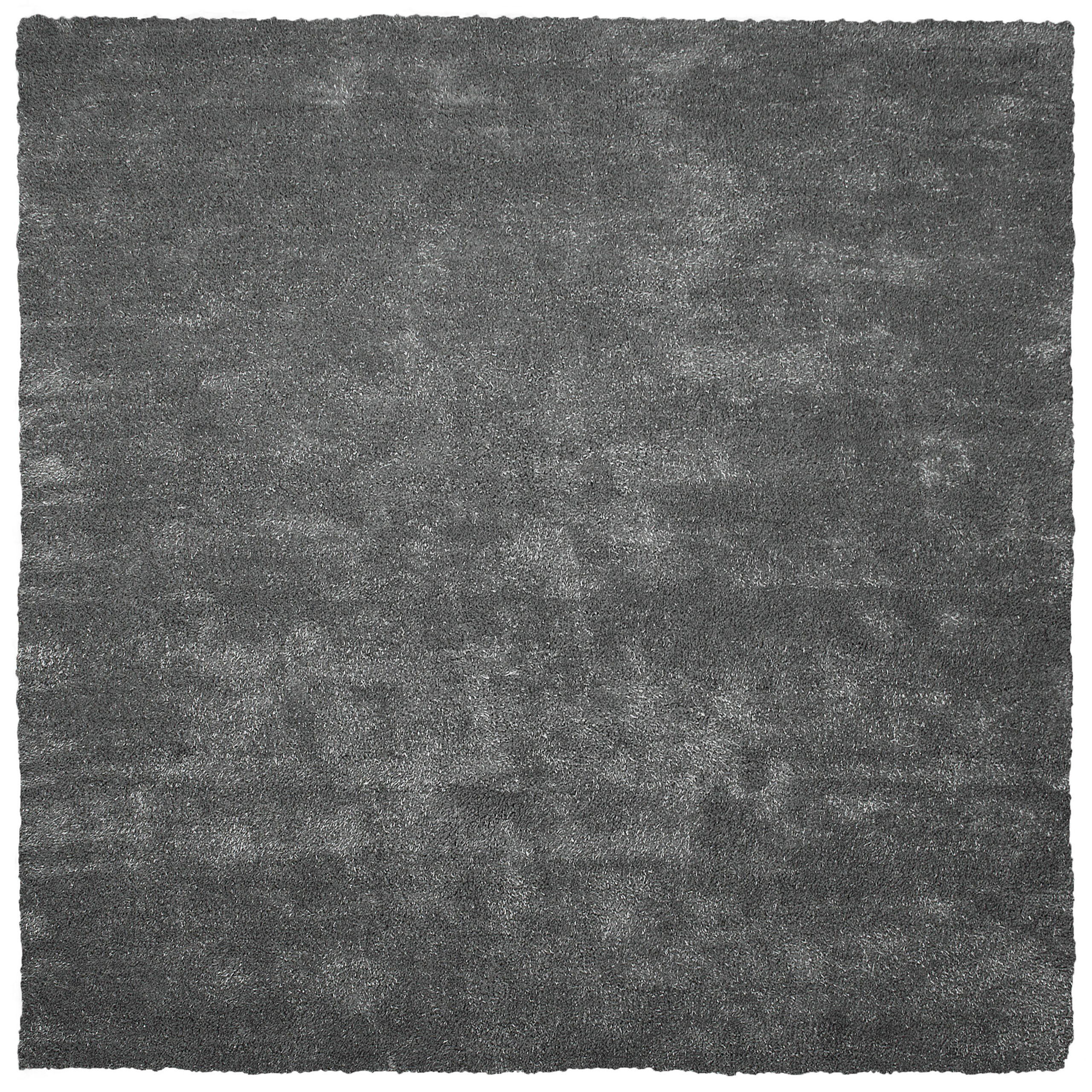 Shaggy gulvtæppe DEMRE Mørkegrå 200 x 200 cm