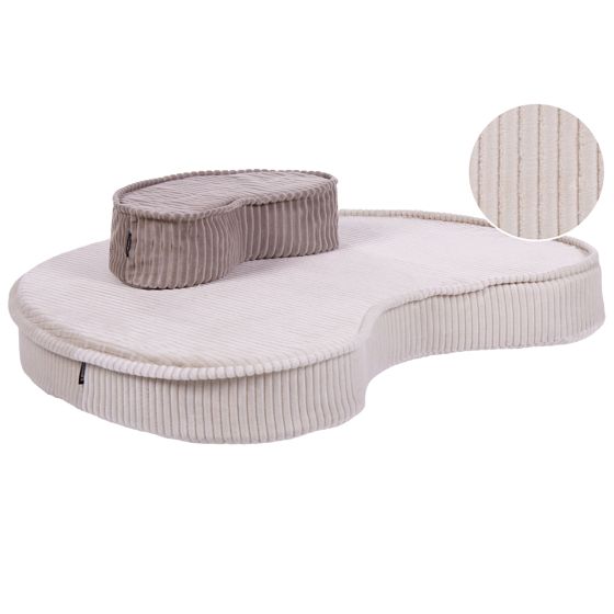 Puf NILI Velour Lys Beige