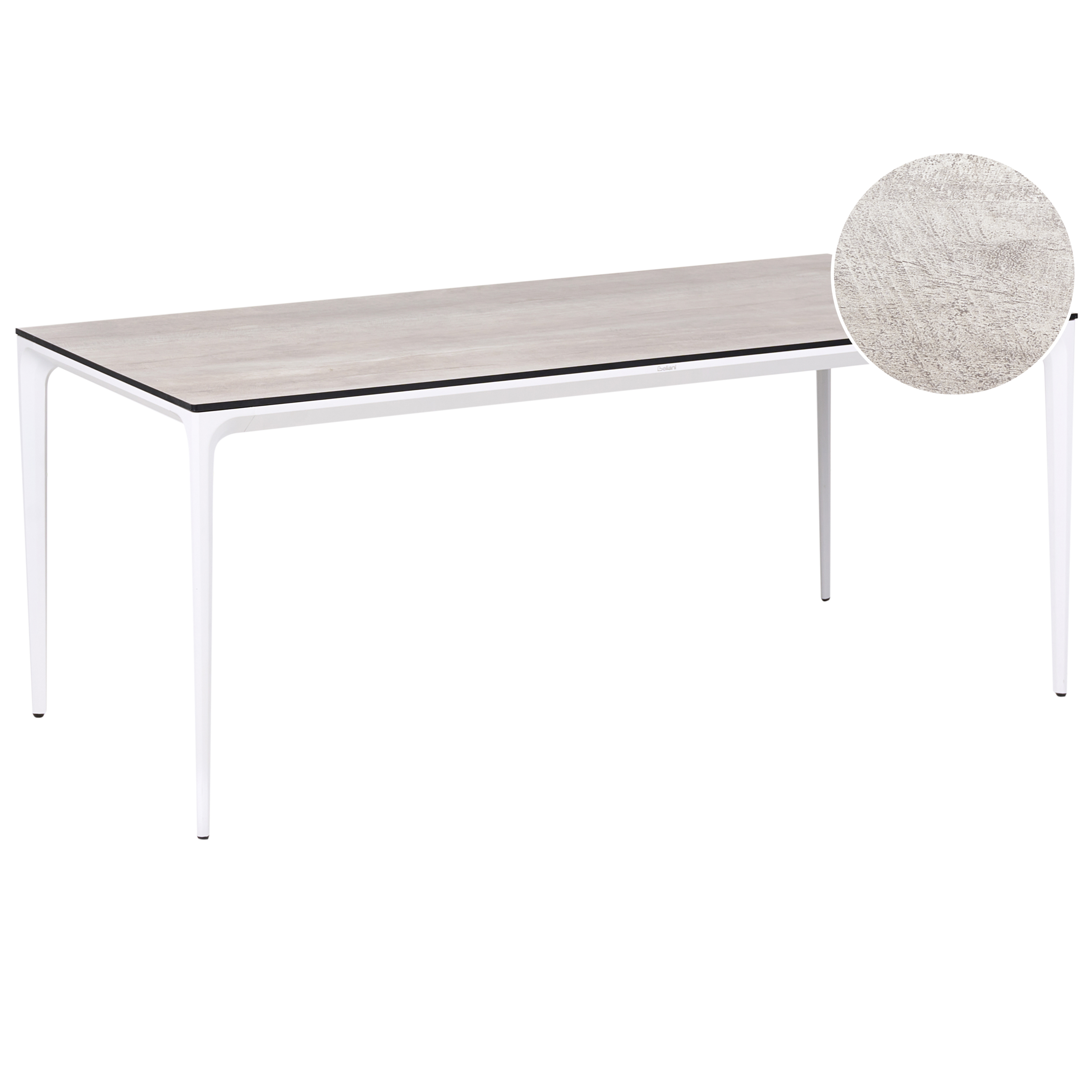 Havebord SOVARETO 180 cm 90 cm Træ effekt Lysegrå
