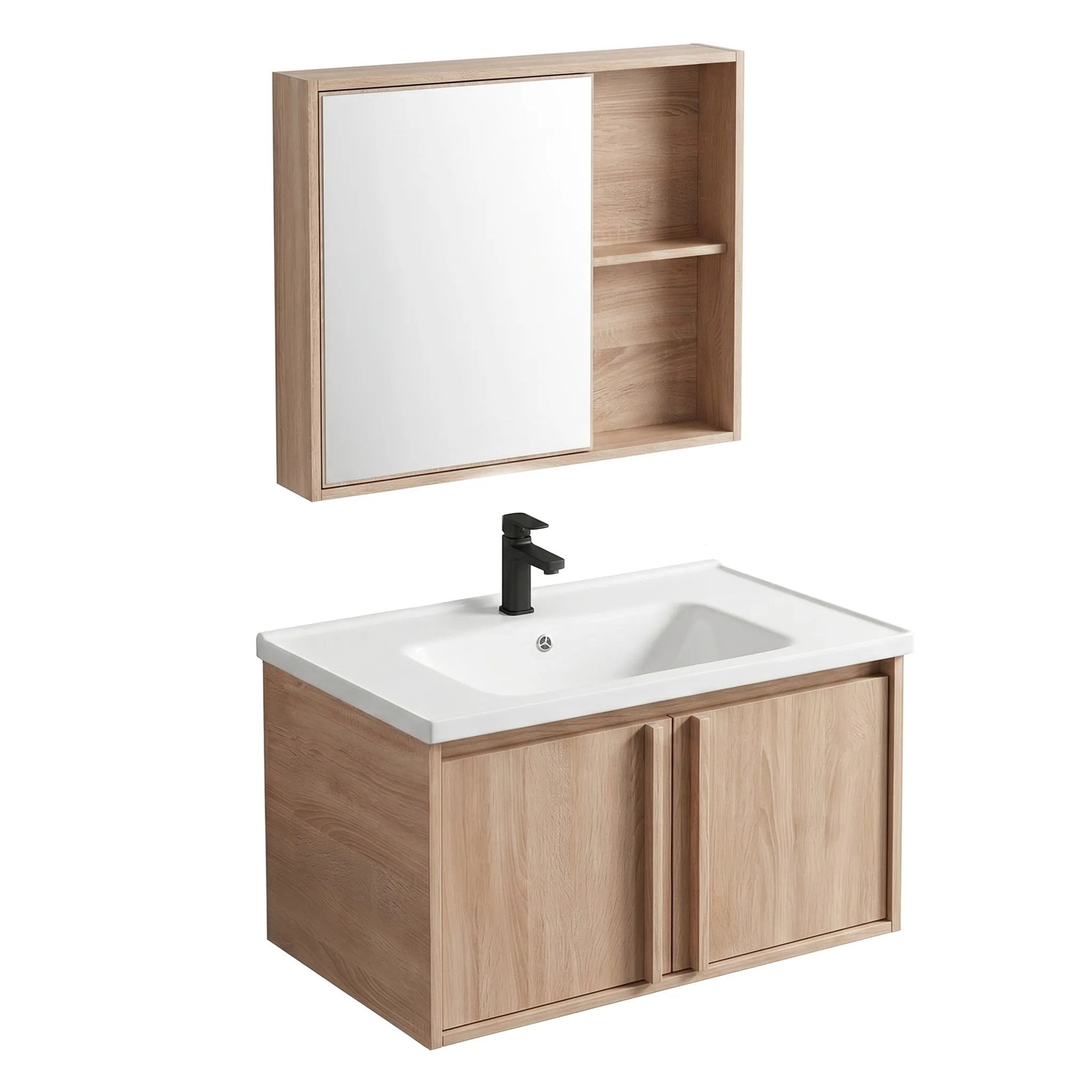 REA badeværelsesmøbelsæt med håndvask GAMA T25023 BXM 70CM , Beige, 47x70x44cm