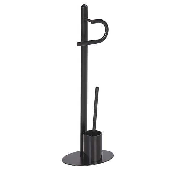 Holder til toiletpapir og -børste SARTO Metal Sort