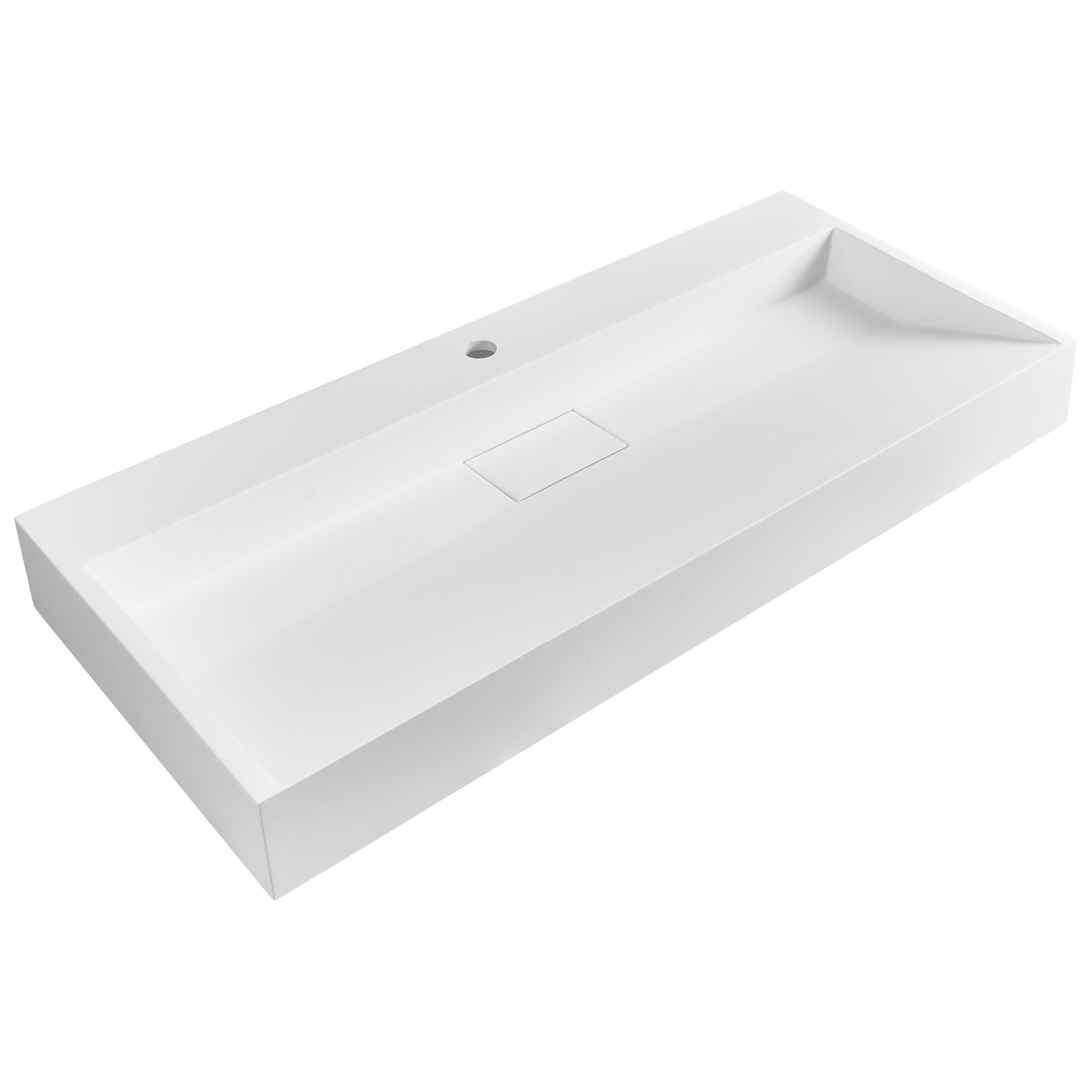 Væghængt håndvask QUENKO 100 x 46 cm Mineralstøbning Hvid