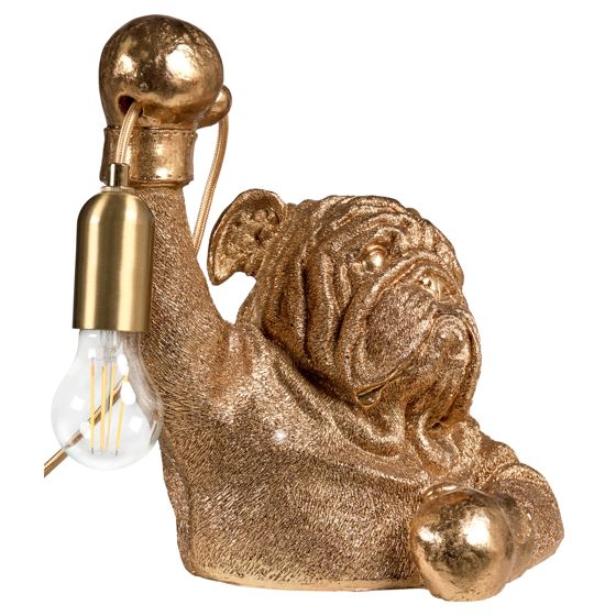 Bordlampe Hund MIKE Guld