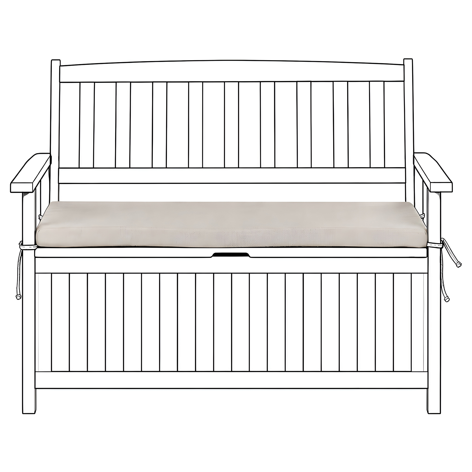 Siddehynde til bænk SOVANA 108 x 45 cm Beige