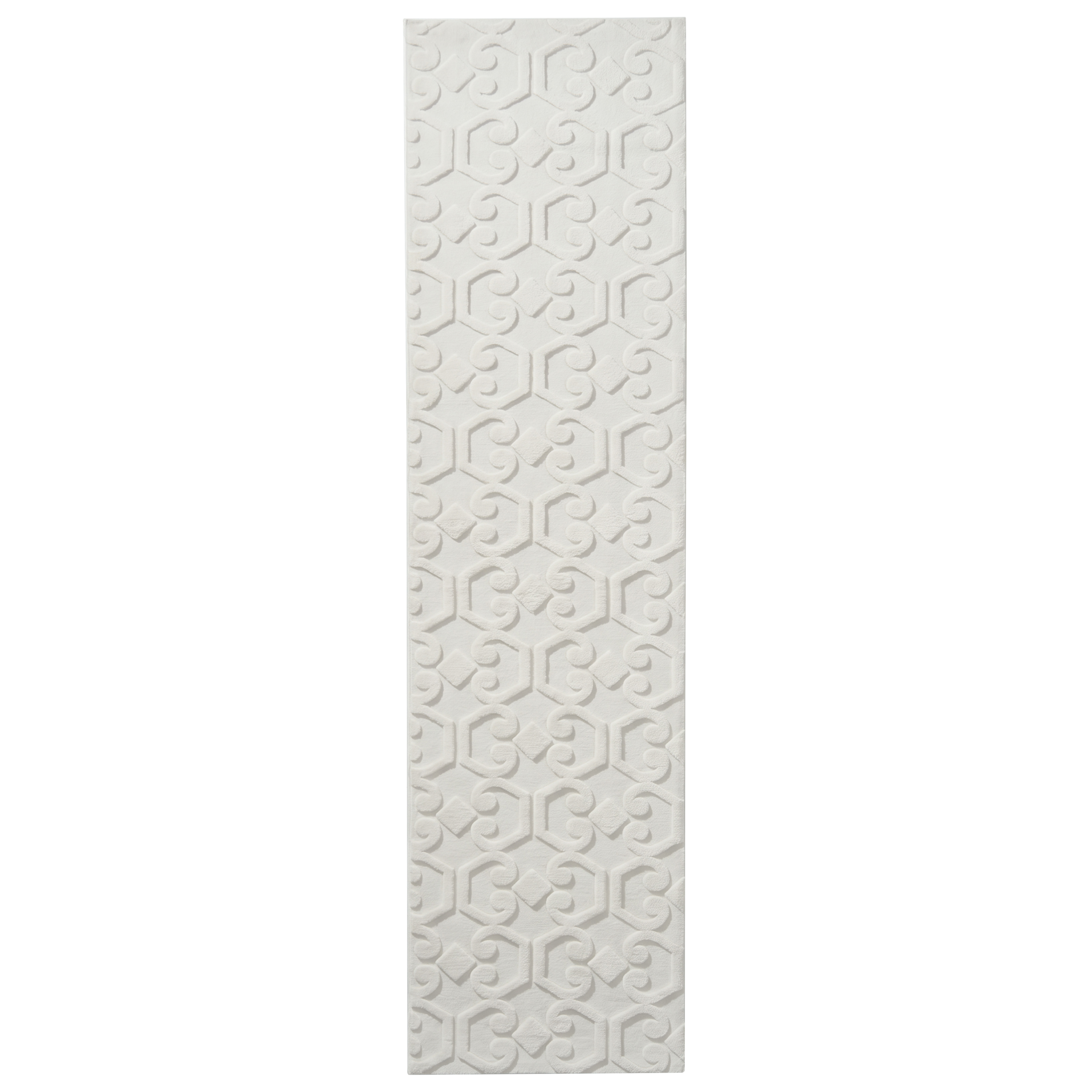 Gulvtæppe GANNETT Cremehvid 80 x 300 cm