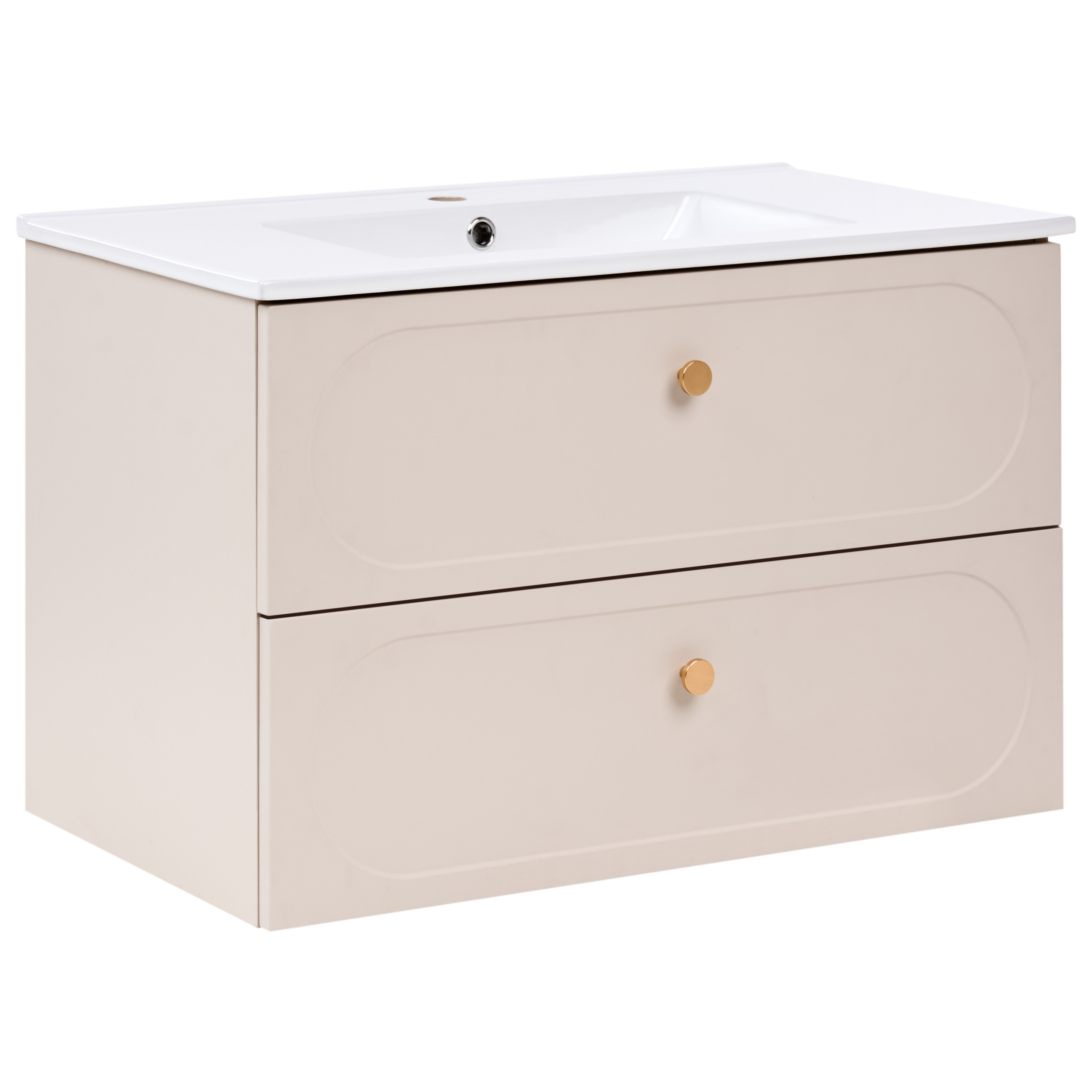 Væghængt underskab med håndvask TARUMIR 80 cm Beige