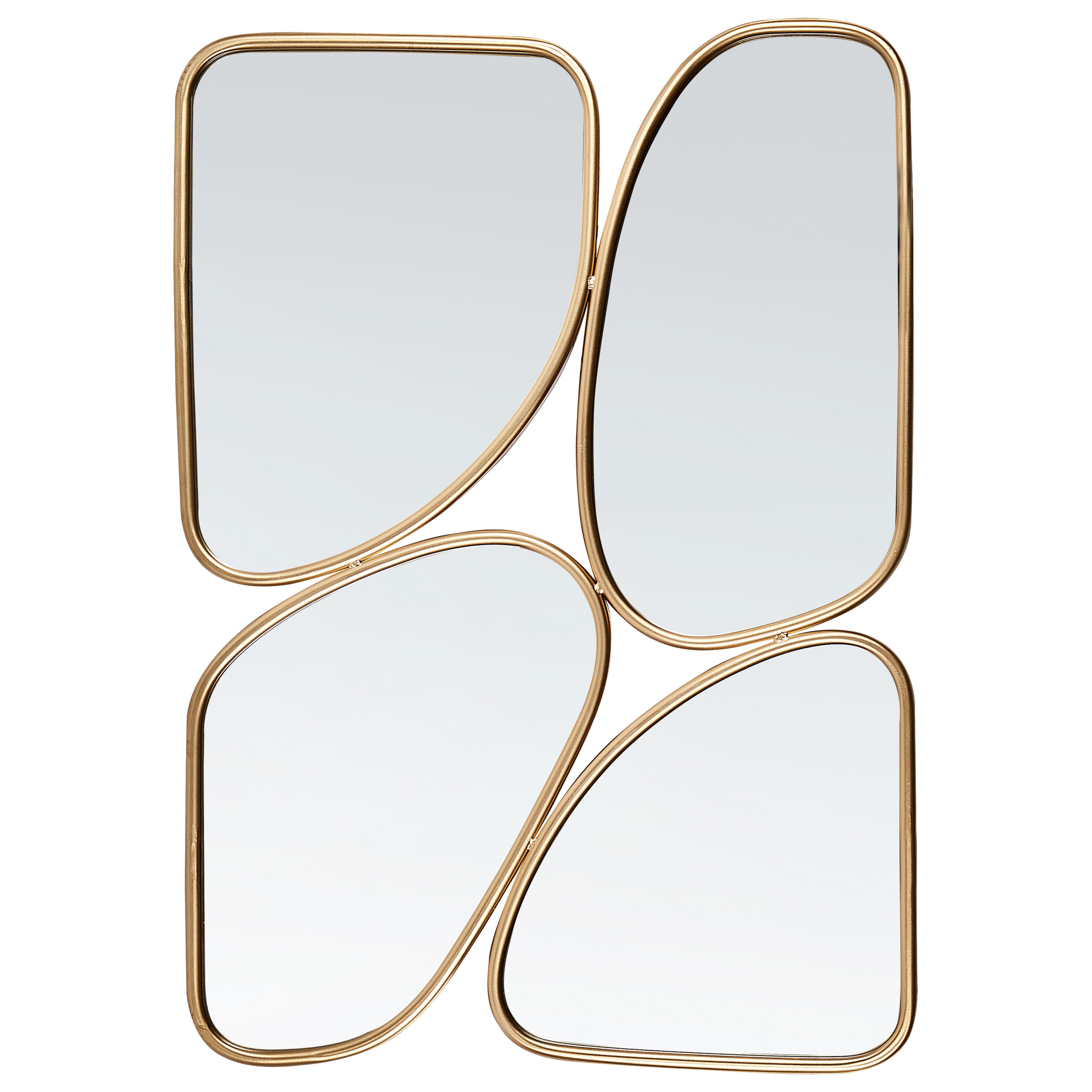 Vægspejl DIANCEY 70 cm 100 cm Metal Guld