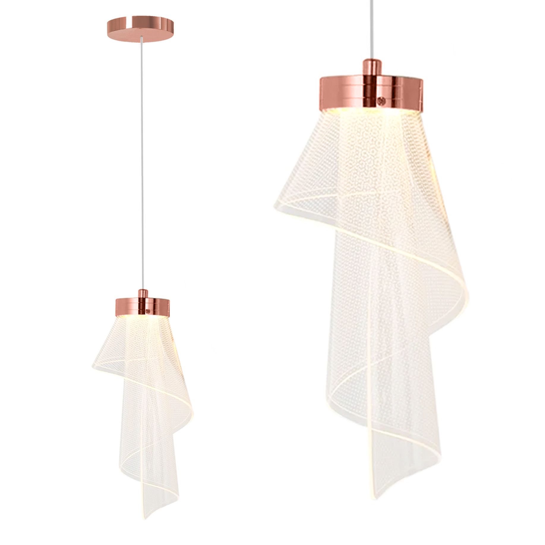 TOOLIGHT loftlampe APP1765-1CP Rosaguld 10x10x48cm