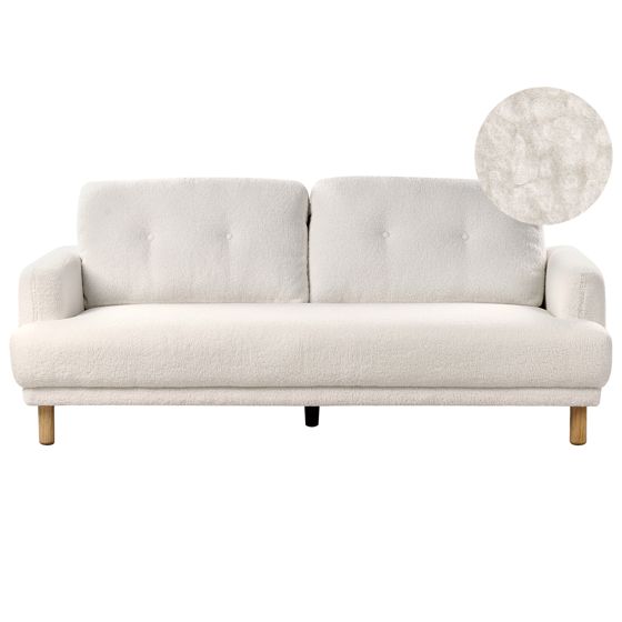 Sofa 3 personers TUVE Boucle Hvid