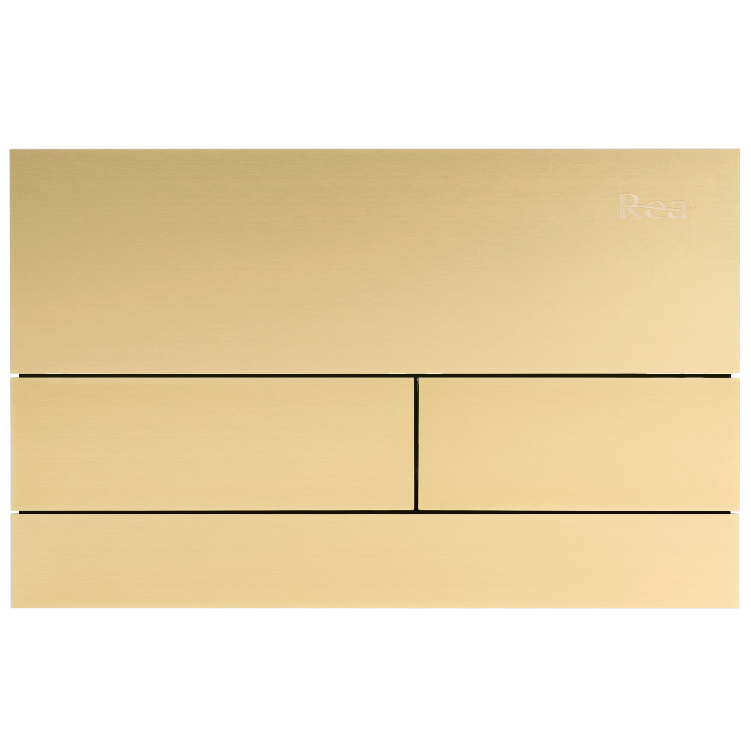 REA betjeningsplade til indbygningscisterne T K011A-Q Børstet guld, 15,5x24x15,5cm