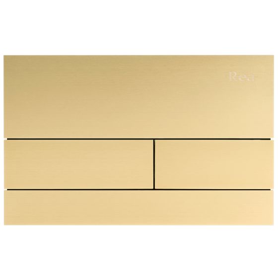 REA betjeningsplade til indbygningscisterne T K011A-Q Børstet guld, 15,5x24x15,5cm
