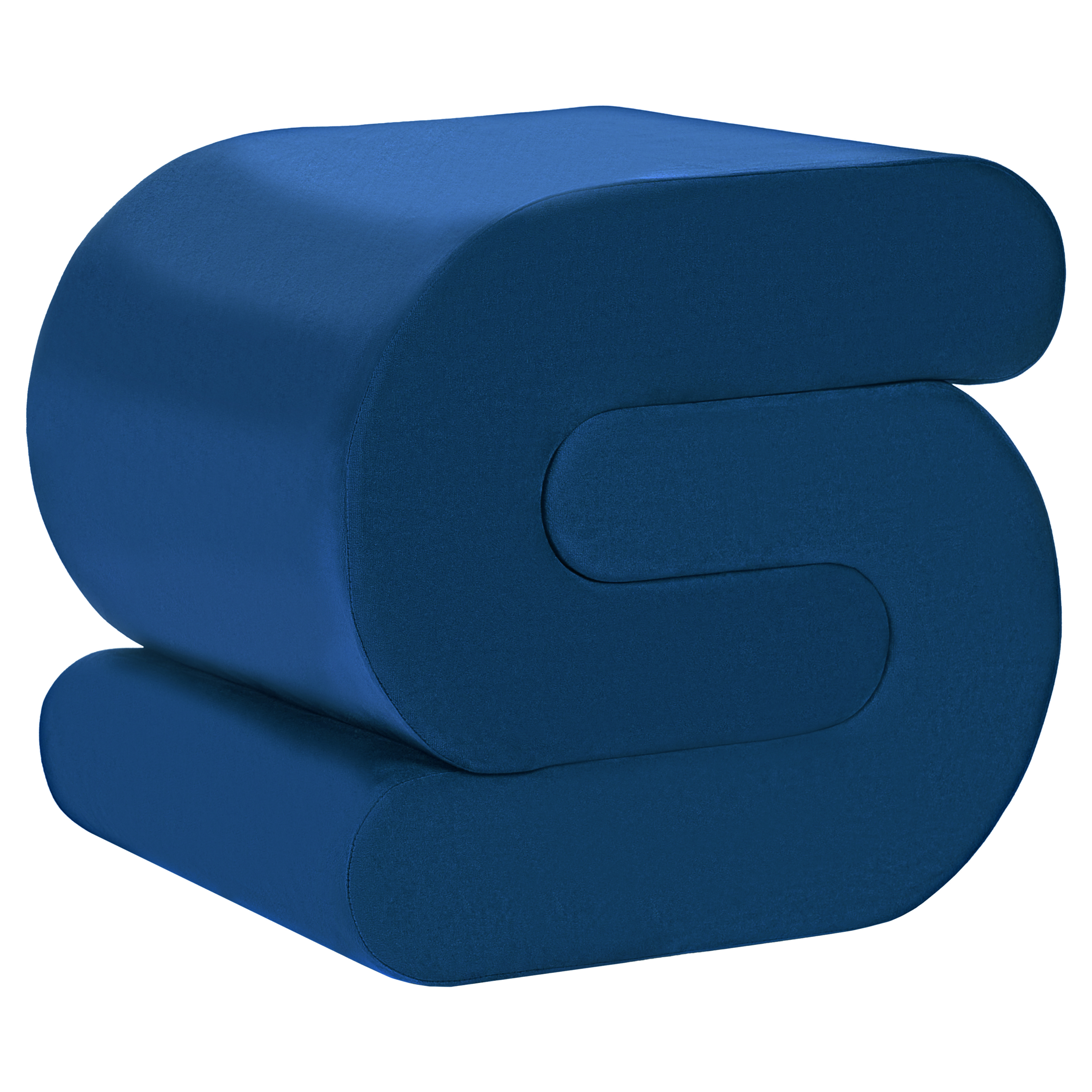 Puf ARCADIA Velour Navy Blå