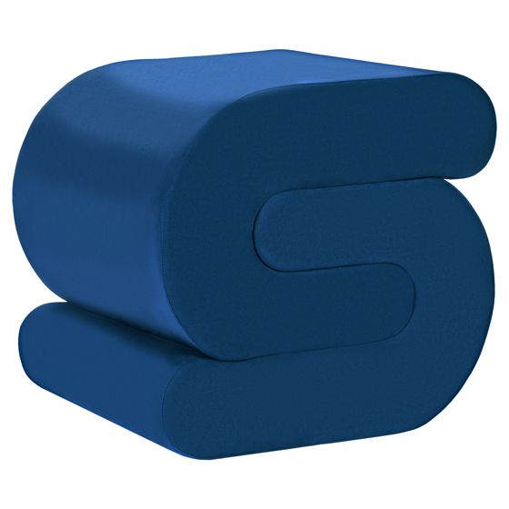 Puf ARCADIA Velour Navy Blå