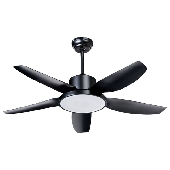 Ventilator med lys LOUVET Med fjernbetjening LED Sort