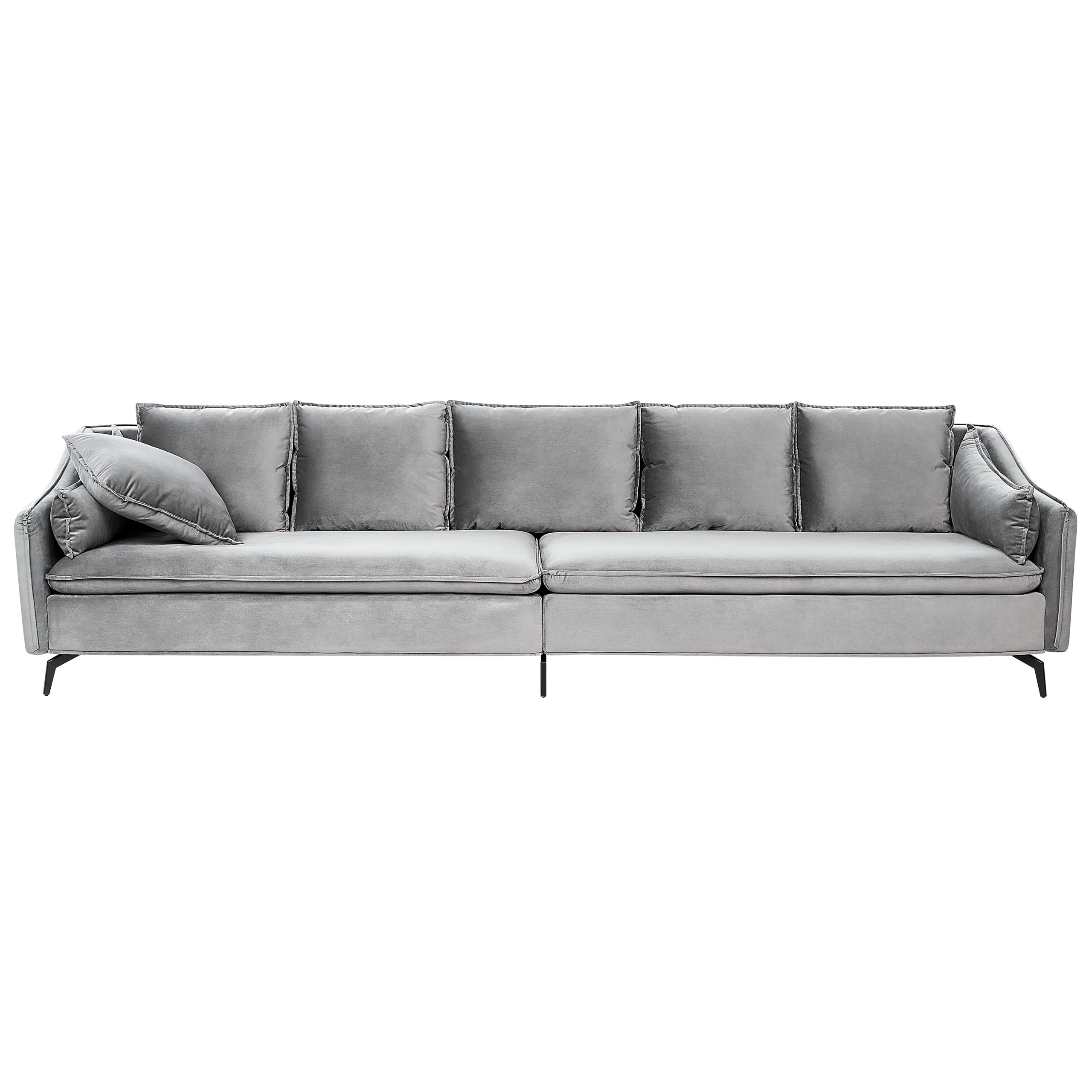 Sofa 4 personers AURE Velour Lysegrå