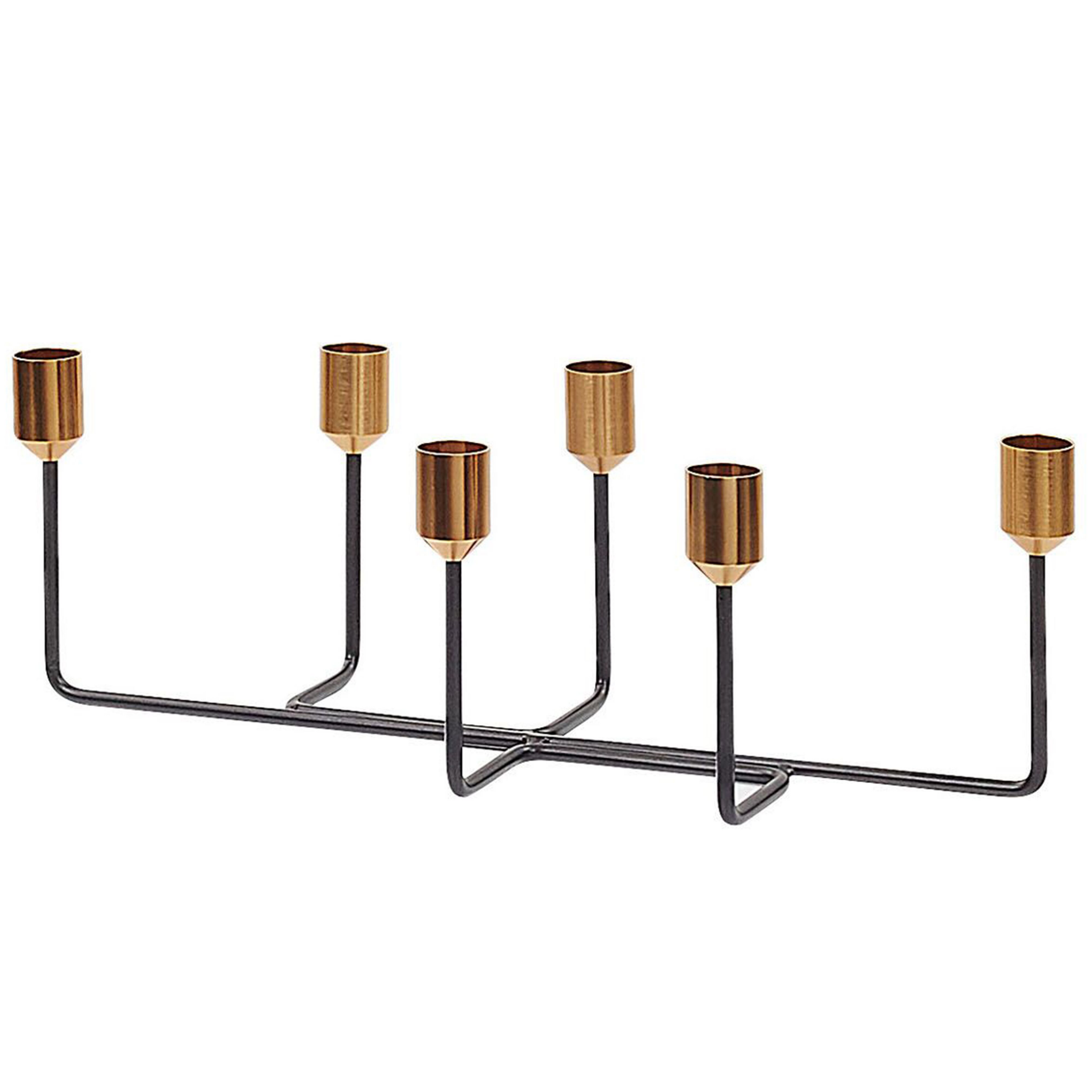 Lysestage BANGKA 12 cm Metal Sort