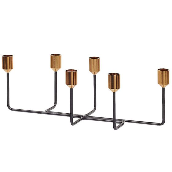 Lysestage BANGKA 12 cm Metal Sort